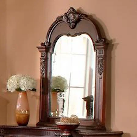 Traditional Landscape Mirror wth Arched Frame